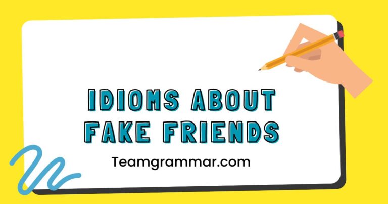 Idioms About Fake Friends