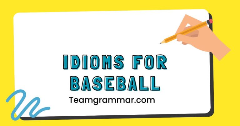 Idioms for Baseball