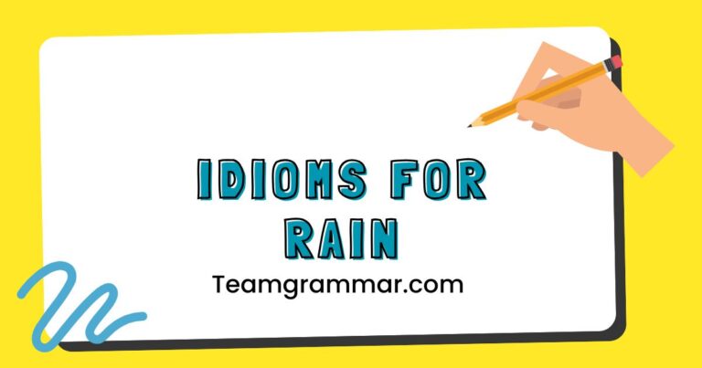 Idioms for Rain
