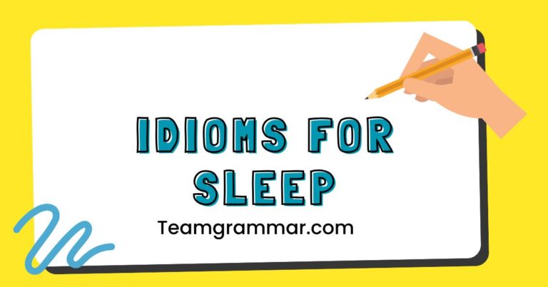 Idioms for Sleep