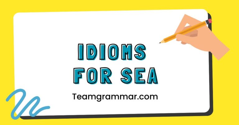 Idioms for sea