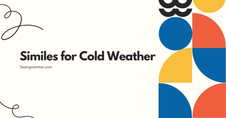 Similes for Cold Weather