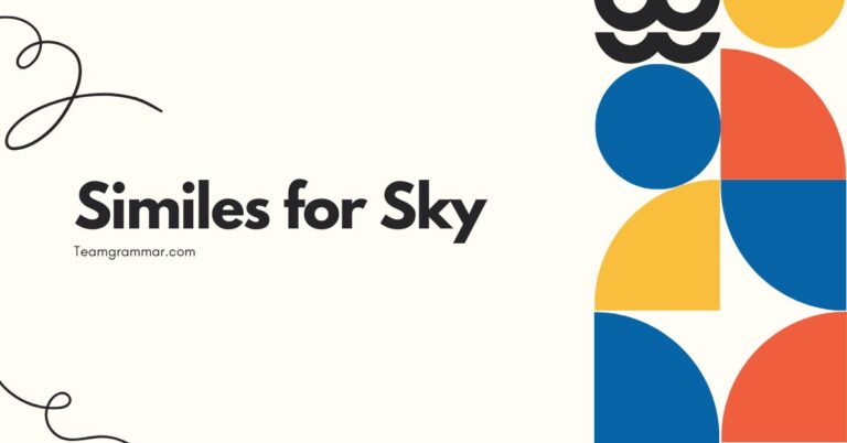 Similes for Sky