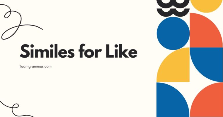 Similes for Like