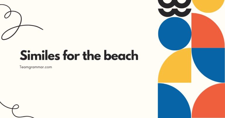 similes for the beach