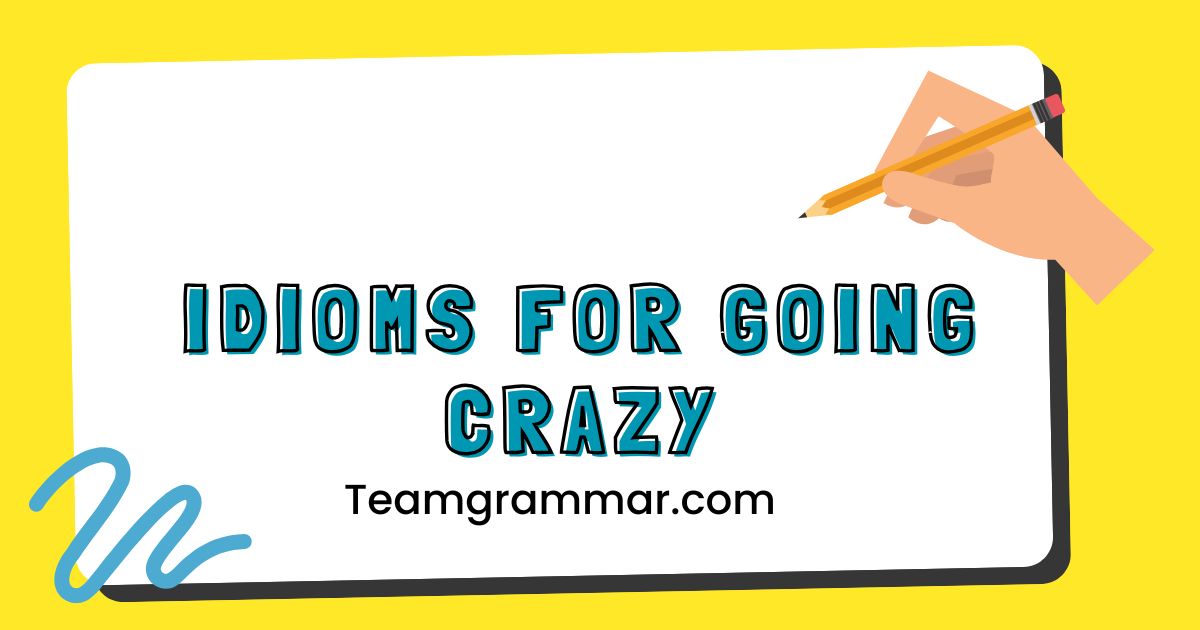 Idioms for Going Crazy