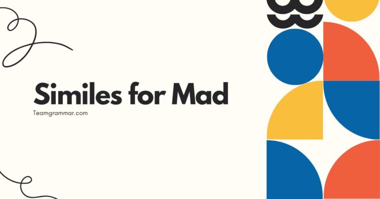 Similes for Mad