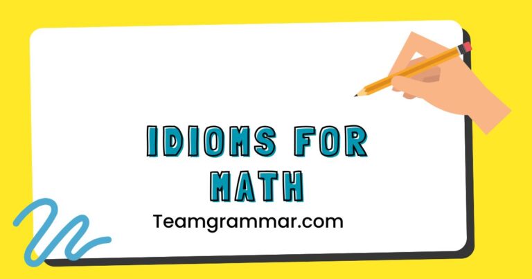idioms for Math